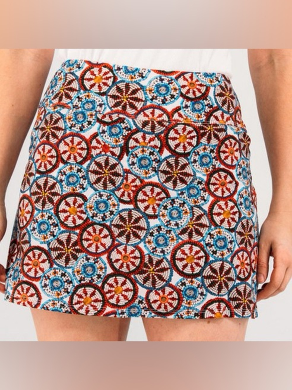 Foray Golf Folk Festival Bead Print Skirt 17” | Tennis Athleisure Skort